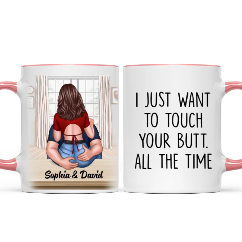 You‘re Hotter Than This Coffee Man Embracing Woman Back View Personalized Mug - Image 10
