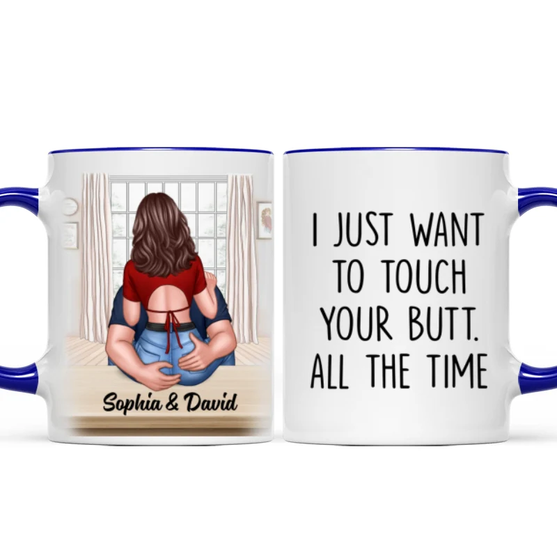 You‘re Hotter Than This Coffee Man Embracing Woman Back View Personalized Mug - Image 7
