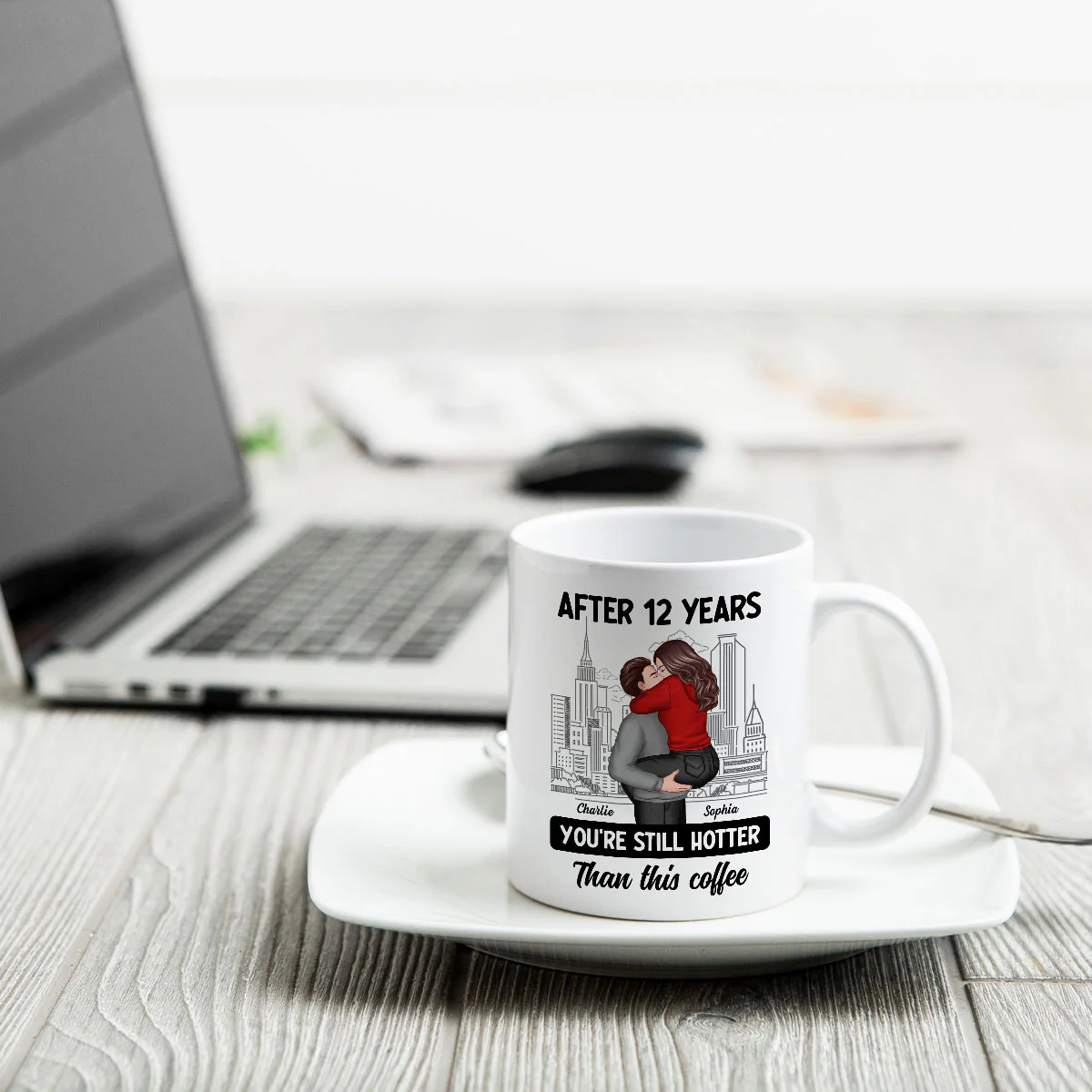 You're Still Hotter Than This Coffee Calendar Anniversary Gift For Couple Gift Personalized Mug - Image 4
